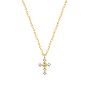 cross nacklace gold plated